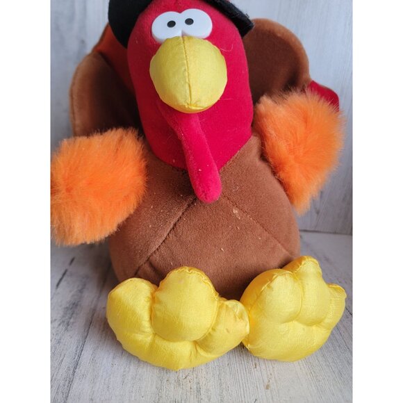 Vintage plush Pilgrim turkey thanksgiving home decor - Picture 3 of 8